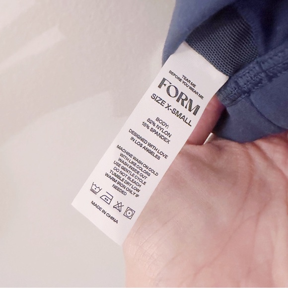 Form For You Athletic Sports Scoop Bra Navy Blue Bralette NWT - Picture 4 of 5